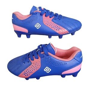 Dream Pairs Youth Blue Pink  Comfort Soccer Cleats Kids‎ Sz. 13 #1046
